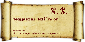 Megyaszai Nándor névjegykártya